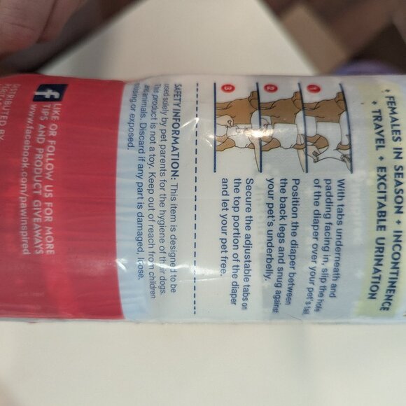 Paw Inspired Ultra Protection Disposable Dog Diapers - Size Small - NWT - Picture 4 of 4